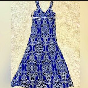 INC International concepts Blue and White Maxi Dress